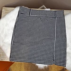 Forever 21 Gingham Stretchy Mini Pencil Skirt Sz M